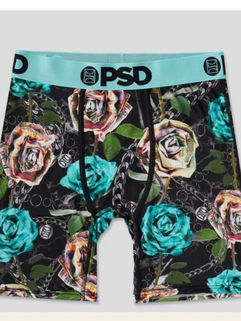 PSD Men's Deadly Roses Boxer Briefs - Chain Roses, Size XS, NWOT Open package